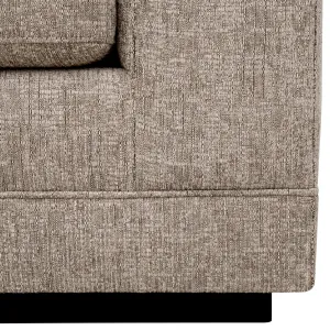 Luxury Taupe Upholstered 3-Seater Sofa with Deep Cushions - Luxury Hotel Furniture Detail View by Luxury Group International