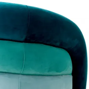 Luxury Teal Velvet Lounge Chair 91 cm - Living Room & Hotel Furniture - Luxury Furniture Detail View by Luxury Group International