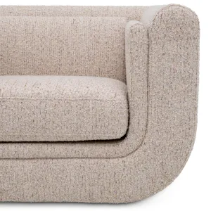 Luxuriöser Texturierter Beiger Lounge-Sessel mit Geschwungenem Design 112 cm Detailansicht von Luxury Group International
