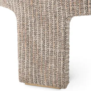 Luxury Textured Bouclé Designer Armchair with Curved Arms – Luxury Hotel Furniture Detail View by Luxury Group International