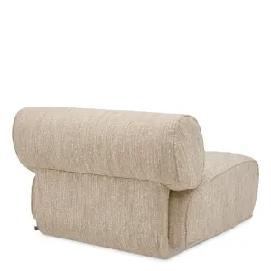 Luxury Textured Upholstered Lounge Armchair with Sculptural Form - Luxury Armchair Back View by Luxury Group International