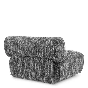 Luxury Textured Upholstered Lounge Armchair with Sculptural Form - Luxury Armchair Back View by Luxury Group International