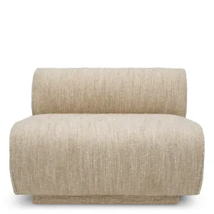 Luxury Textured Upholstered Lounge Armchair with Sculptural Form - Luxury Armchair Front View by Luxury Group International