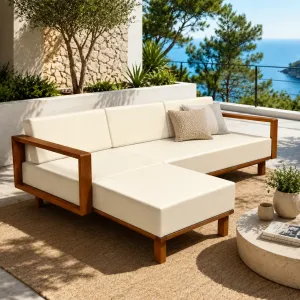 Luxus Dreisitzer-Sofa mit linker Chaiselongue Lifestyle-Ansicht von Luxury Group International