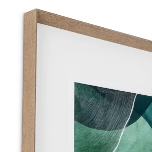 Luxury Tide Source Abstract Wall Art Print Set in Natural Wooden Frames - Luxury Wall Art Top View by Luxury Group International