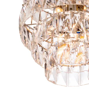 Lampadario di Cristallo a Più Livelli di Lusso – Illuminazione a Sospensione Moderna Multistrato di Design Vista dettaglio di Luxury Group International