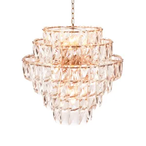 Lampadario di Cristallo a Più Livelli di Lusso – Illuminazione a Sospensione Moderna Multistrato di Design Vista frontale di Luxury Group International
