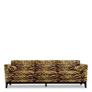 Luxus Designer-Sofa mit Tigerprint für moderne, ausdrucksstarke Wohnzimmer Vorderansicht von Luxury Group International