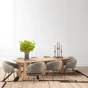 Luxury Velvet Dining Chair with Curved Backrest - Luxury Dining Chairs - Luxury Hotel Furniture Lifestyle View by Luxury Group International