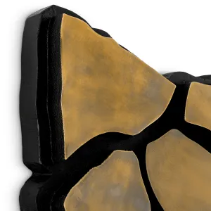 Luxury Vintage Brass Abstract Wall Art Panel 90 cm Detail View by Luxury Group International