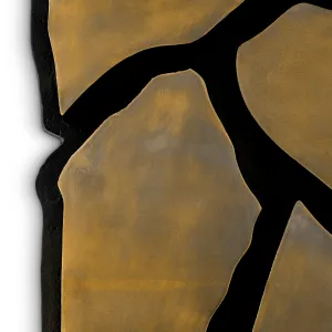 Luxury Vintage Brass Abstract Wall Art Panel 90 cm Inside View by Luxury Group International