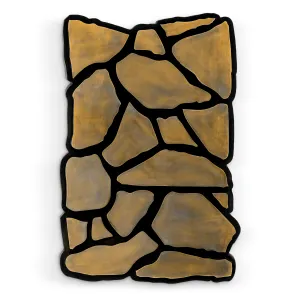 Luxury Vintage Brass Abstract Wall Art Panel 90 cm Side View by Luxury Group International