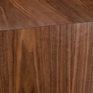 Luxury Walnut Brown Sideboard with Sculptural Brass Branch Handles - Luxury Hotel Furniture Detail View by Luxury Group International