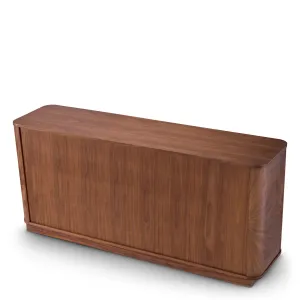 Luxury Walnut Brown Sunburst Veneer Sideboard Cabinet - Luxury Sideboard Back View by Luxury Group International