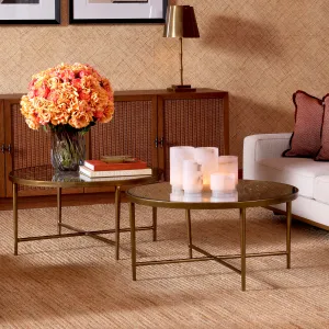Luxury Warm Oak Brown Rattan Four-Door Sideboard Cabinet - Luxury Sideboard - Luxury Hotel Furniture Lifestyle View by Luxury Group International