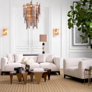 Luxury White Armchair 84 cm - Living Room Furniture - Luxury Hotel Furniture Lifestyle View by Luxury Group International