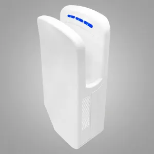 Luxury White High-Speed Automatic Hand Dryer with Antibacterial Filtration System Front View by Luxury Group International