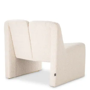 Luxury White Lounge Chair 75 cm - Living Room & Hotel Furniture - Luxury Furniture Back View by Luxury Group International