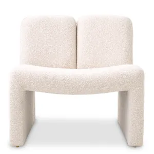 Luxury White Lounge Chair 75 cm - Living Room & Hotel Furniture - Luxury Furniture Front View by Luxury Group International