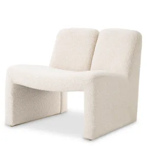 Luxury White Lounge Chair 75 cm - Living Room & Hotel Furniture - Luxury Furniture Front View by Luxury Group International