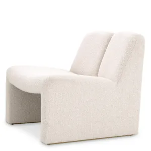 Luxury White Lounge Chair 75 cm - Living Room & Hotel Furniture - Luxury Furniture Side View by Luxury Group International