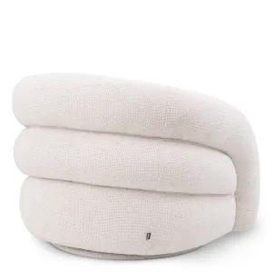 Luxury White Swivel Armchair 91 cm - Living Room & Hotel Furniture - Luxury Furniture Back View by Luxury Group International