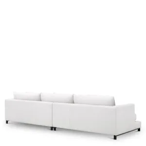 Luxury White Upholstered 3-Seater Sofa with Deep Cushions - Luxury Hotel Furniture Back View by Luxury Group International