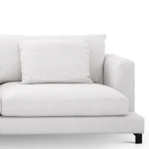 Luxury White Upholstered 3-Seater Sofa with Deep Cushions - Luxury Hotel Furniture Detail View by Luxury Group International