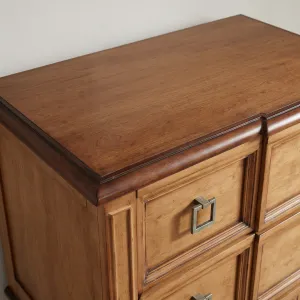 Luxury Wooden Baroque Chest of Drawers with Walnut Top Finish & Multi-Drawer Storage Detail View by Luxury Group International