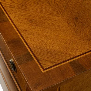 Luxury Wooden Chest of Drawers with Curved Leg Design - 3 Drawer Storage Detail View by Luxury Group International
