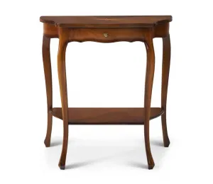 Luxury Wooden Console Table with Star Inlay Top & Integrated Drawer Storage Front View by Luxury Group International