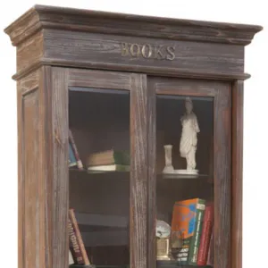 Vitrine en Bois de Luxe avec Portes Coulissantes en Verre et Poignées en Laiton - Armoire d'Exposition de Luxe Vue détaillée par Luxury Group International