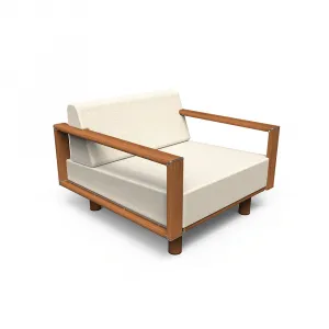 Fauteuil de Lounge d'Extérieur de Luxe avec Structure en Teck et Coussins Moelleux par Luxury Group International