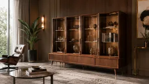Mid-Century Modern Vitrinen: Zeitloser Charakter für zeitgenössische Luxusinterieurs