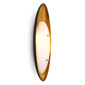 Applique Murale Ovale Blanche de Luxe Dorée – Luminaire Mural Ambiant Design Moderne par Luxury Group International