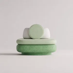 Mint Green Luxury Outdoor Lounge Chair with Round Cushions - Outdoor Furniture Front View by Luxury Group International