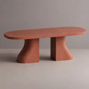 Table à manger moderne avec base piédestal sculpturale et plateau arrondi - Mobilier de luxe pour hôtels par Luxury Group International