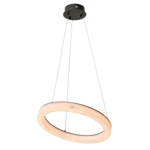Lampada a Sospensione Moderna a Anello LED – Lampade a Soffitto Circolari Minimaliste Vista frontale di Luxury Group International