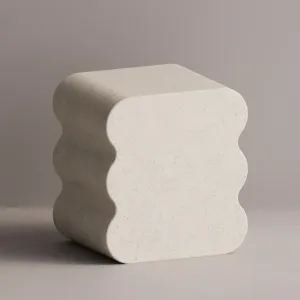 Modern Sculptural Concrete Bedside Table for Luxury Bedrooms by Luxury Group International