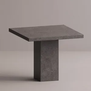 Modern Square Concrete Pedestal Table for Luxury Indoor Outdoor Spaces by Luxury Group International