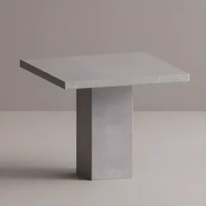Modern Square Concrete Pedestal Table for Luxury Indoor Outdoor Spaces by Luxury Group International