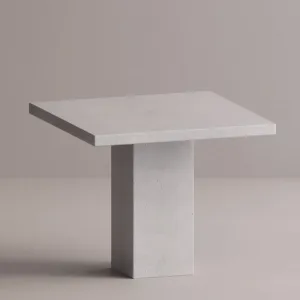 Modern Square Concrete Pedestal Table for Luxury Indoor Outdoor Spaces by Luxury Group International