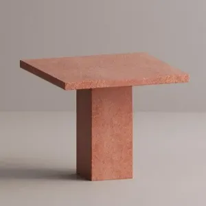 Modern Square Concrete Pedestal Table for Luxury Indoor Outdoor Spaces by Luxury Group International