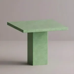 Modern Square Concrete Pedestal Table for Luxury Indoor Outdoor Spaces by Luxury Group International