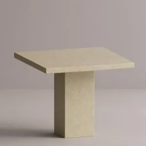 Modern Square Concrete Pedestal Table for Luxury Indoor Outdoor Spaces by Luxury Group International