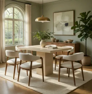 Modern Square Concrete Pedestal Table for Luxury Indoor Outdoor Spaces Lifestyle View by Luxury Group International