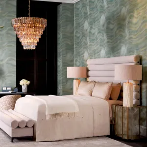 Panca Moderna Imbottita con Seduta Canalettata e Base in Metallo Nero - Mobili di Lusso per Hotel Vista lifestyle di Luxury Group International