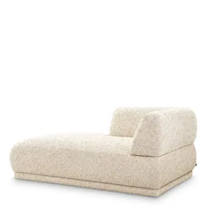 Chaise longue rembourrée moderne avec dossier incurvé et assise profonde - Mobilier d'hôtel de luxe Vue de face par Luxury Group International