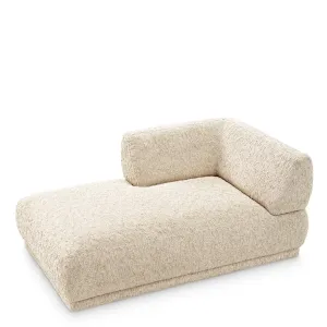 Chaise longue rembourrée moderne avec dossier incurvé et assise profonde - Mobilier d'hôtel de luxe Vue de côté par Luxury Group International