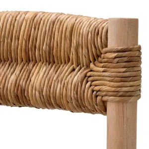 Natural Rattan Dining Chair with Handwoven Seat and Wooden Frame -Luxury Hotel Furniture Detail View by Luxury Group International